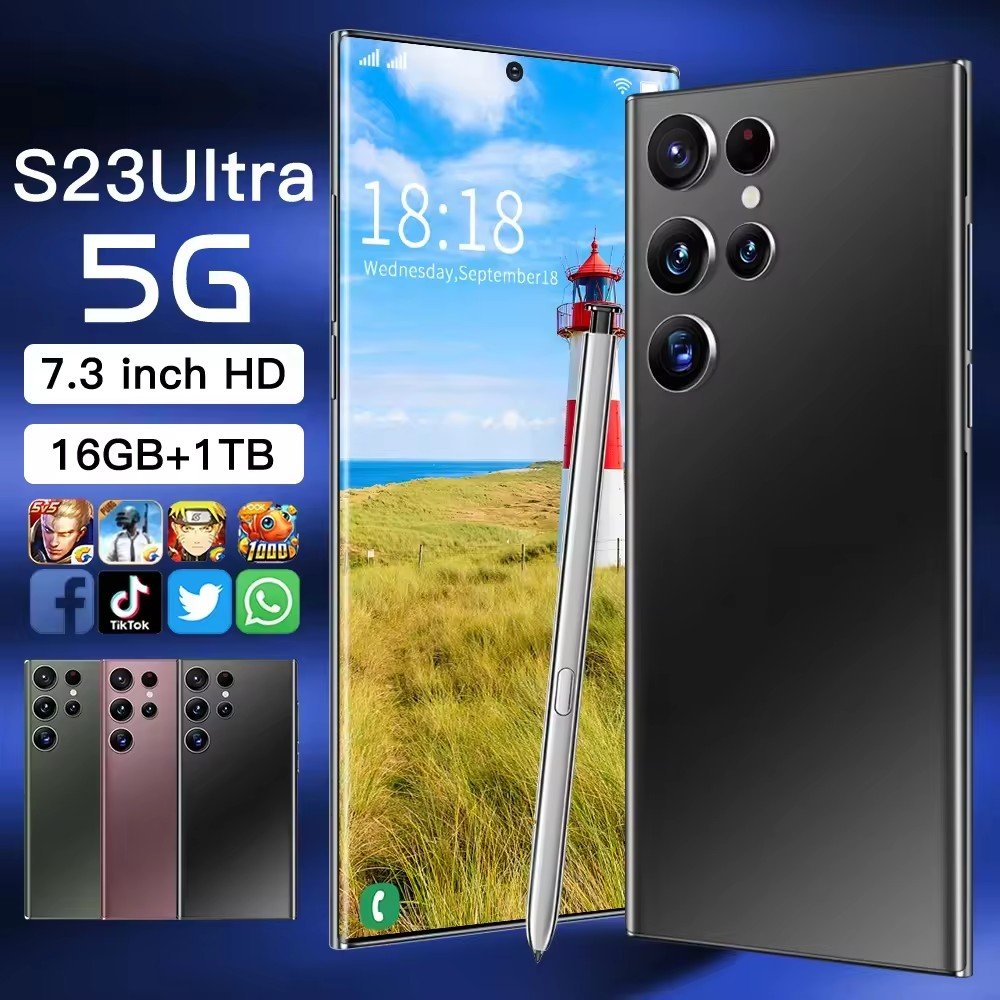2023 Hot Selling Original Unlocked For Brand New S23 Ultra 5g Smartphone 6.8 Inch Android 13 Version 512gb 3g 4g Mobile Phones